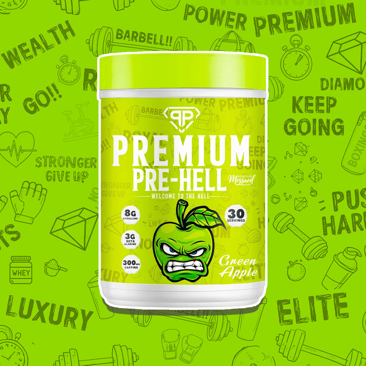 Pre-hell Red Green Apple