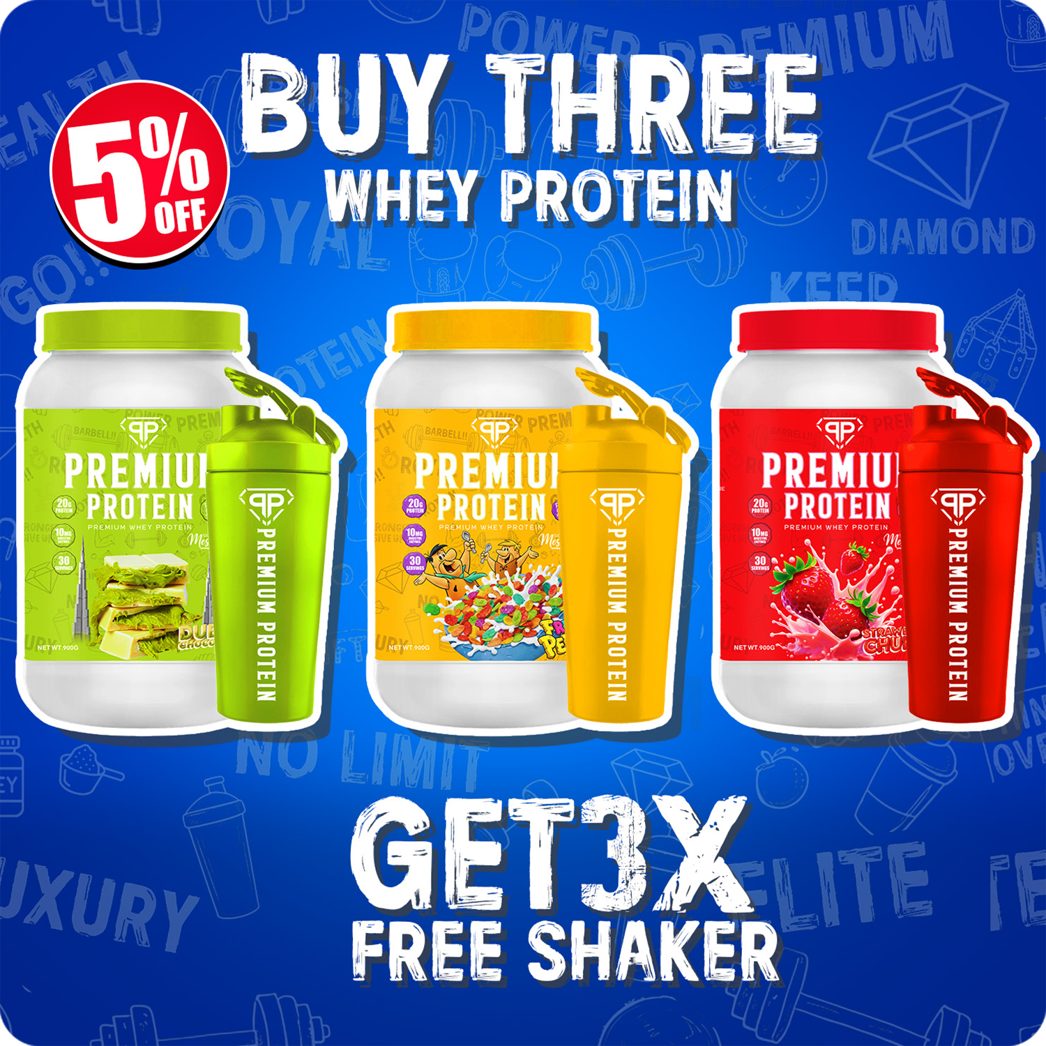 Triple Power Deal – 3 Jars of Premium Protein